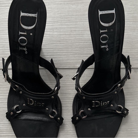 Dior Black Heels with Criss-Cross Straps - Picture 3 of 3